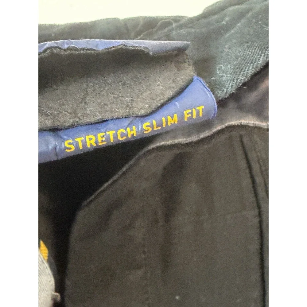New Polo Ralph Lauren Chino Pants Mens 34x32 Black Stretch Slim Fit Flat Front